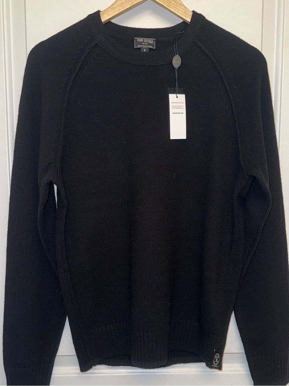 Todd Snyder NWT Nomad Cashmere Crewneck Sweater in True Black